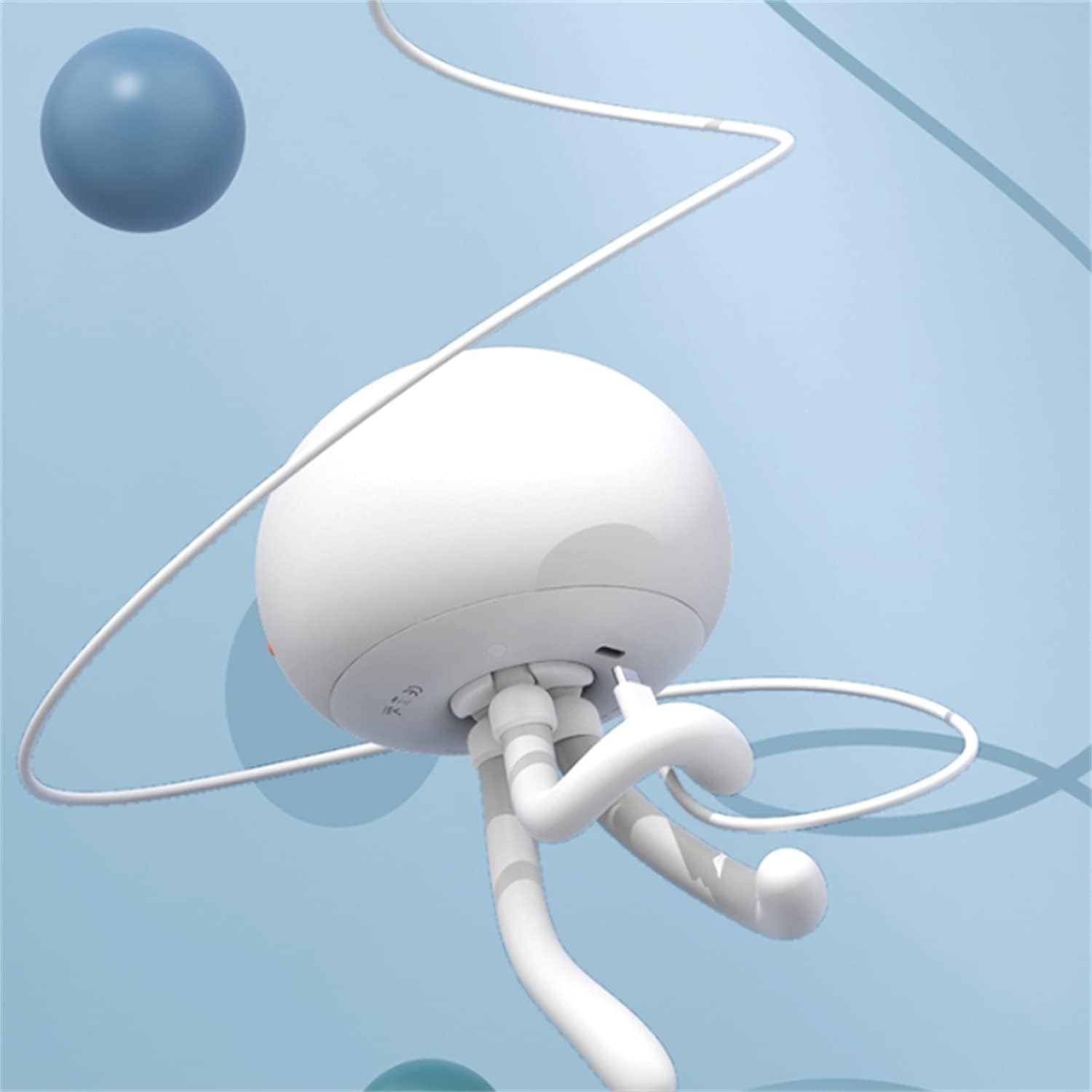 Kids Night Light │Rechargeable LED Night Light for Baby │ Dimmable Baby Touch Control Lights with Charging 1800mAh │ Lovely Jellyfish Shape (Blue + IR Remote Contol) - Image 5
